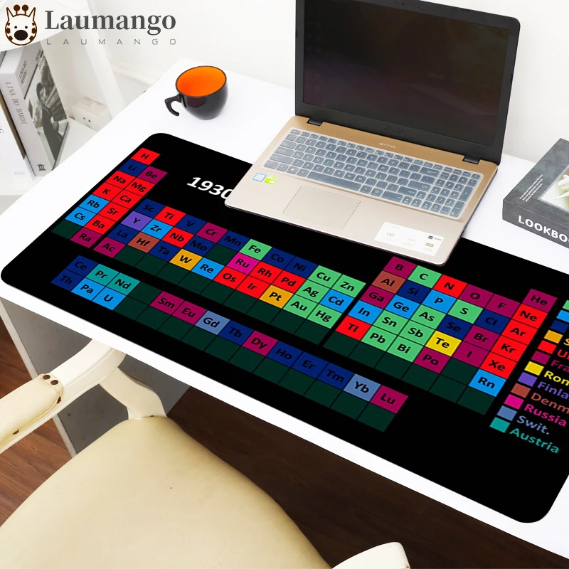 

Periodic Table of The Elements Large mouse pad Desktop Keyboards Mat for Gamer Computer Laptop Rubber speed Gaming mousepad Mat
