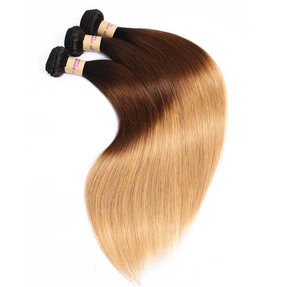 

Lynlyshan Straight Hair Bundles Brazilian Hair 1B/4/47 Clolor Remy Hair Extensions 1/3/4 Bundle Deals Weave Double Weft Weave