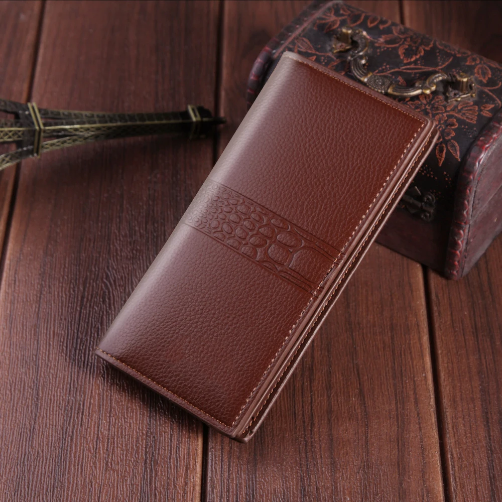 

Caze Kyts New Men's long wallet crocodile pattern multi-card buckle wallet wallet zipper phone bag thickening wallet