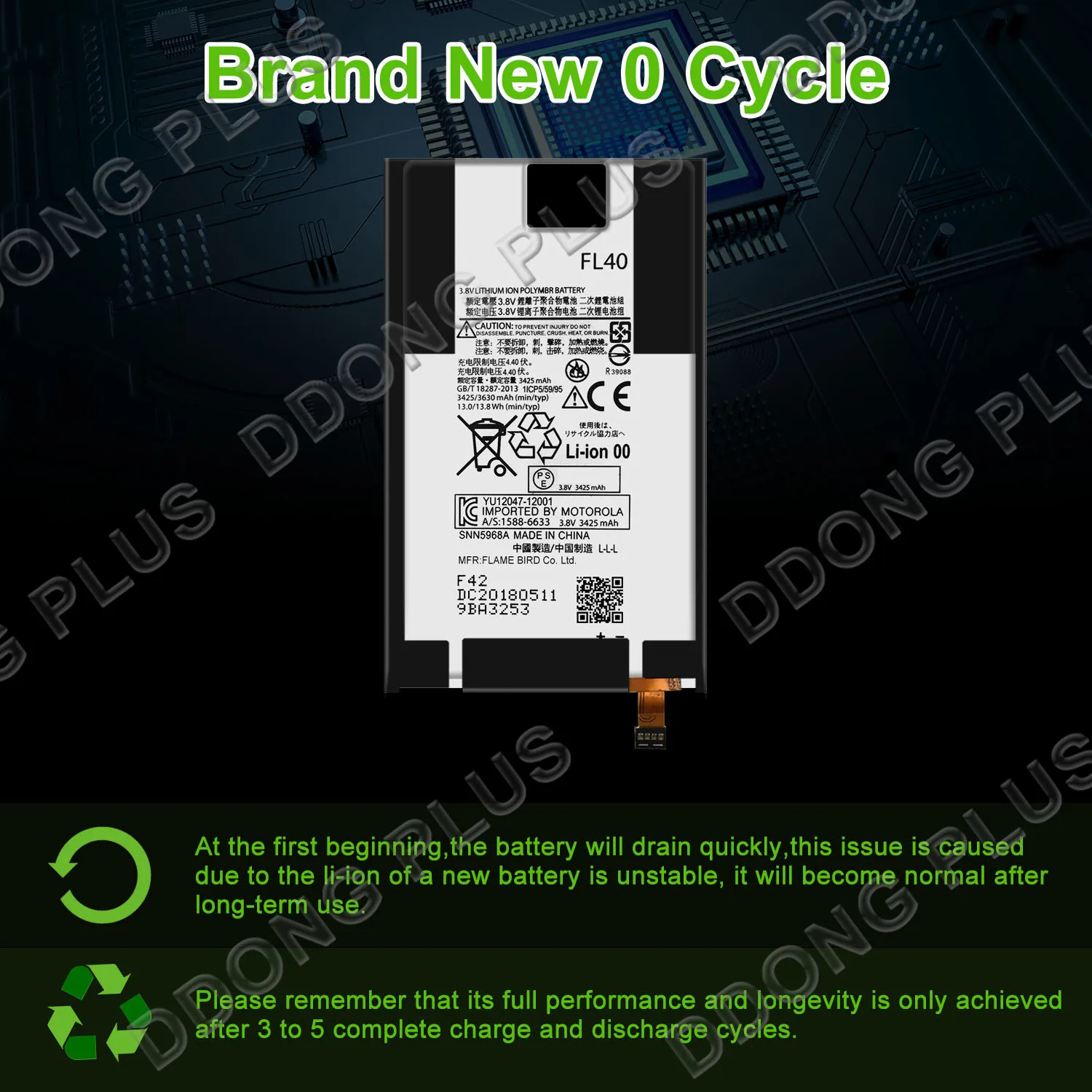 

FL40 Battery For Motorola Moto X Play XT1563 Battery SNN5963A Replacement Repair Part