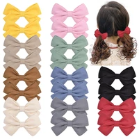 1pieces grosgrain ribbon hair bows with safety clips for cute girls colorful hair clips hairpins barrettes kids hair accessories
