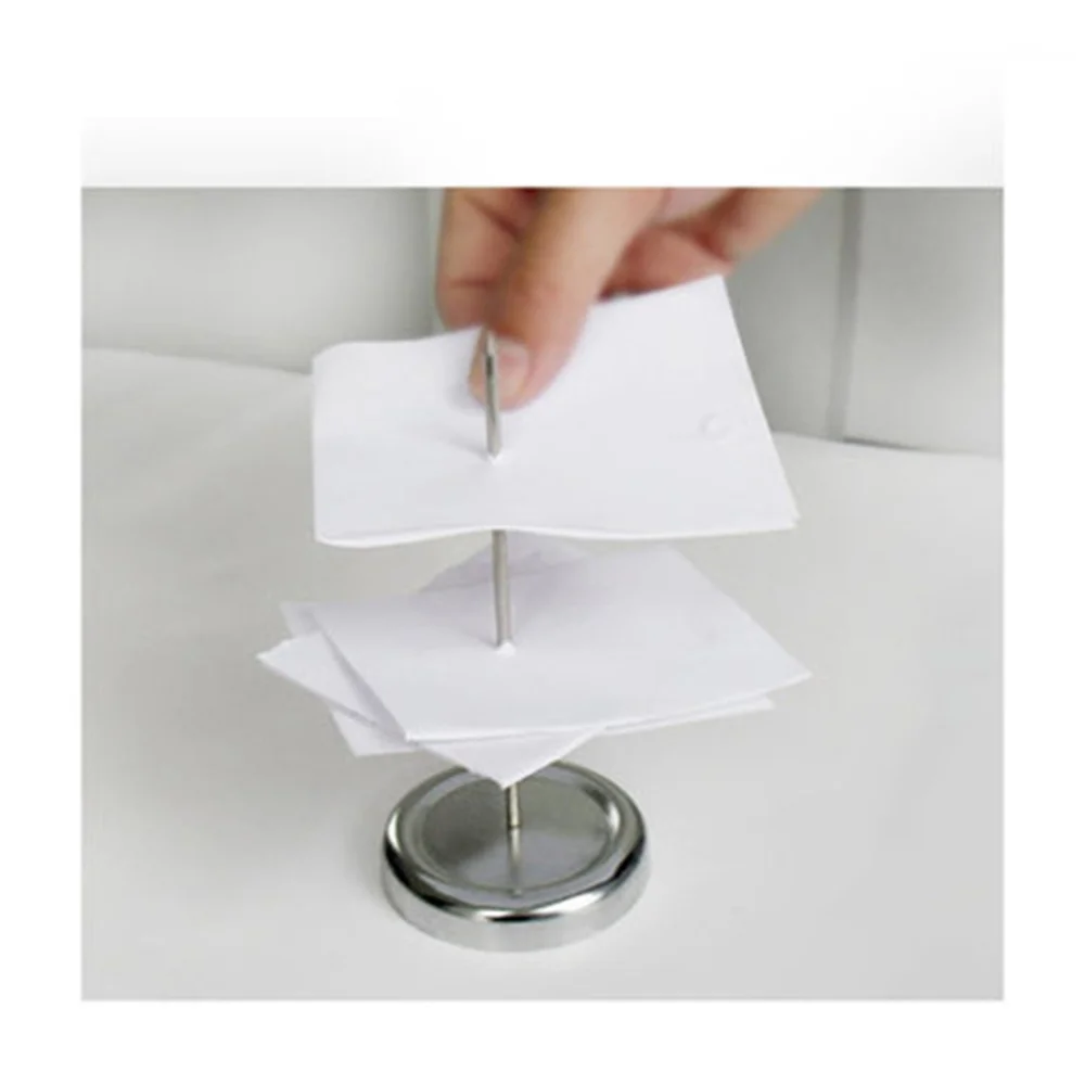 

2pcs Desk Check Spindle Holder Straight Rod Paper Memo Holder Receipt Bill Paper Note Fork