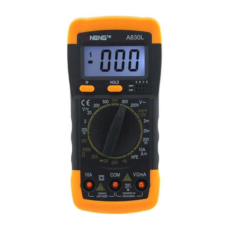 orange black A830L цифровой ручной мультиметр тестер измерения Профессиональный Точный - Цвет: orange black