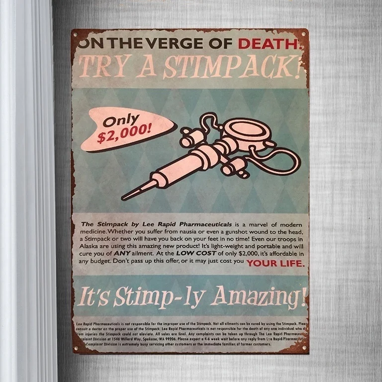 Жестяной винтажный знак Fallout на грани смерти попробуйте старинный Ретро жестяной