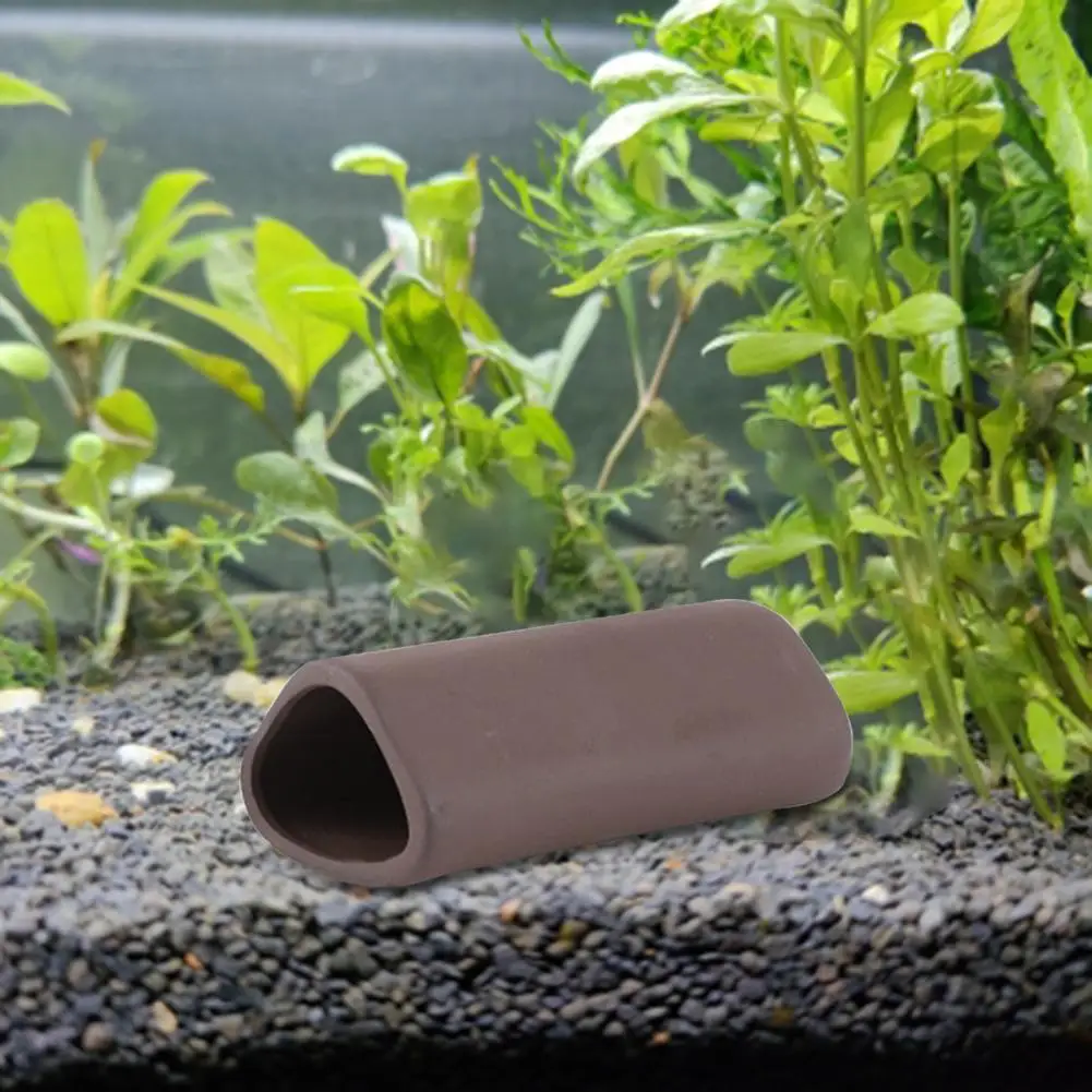 1pcs Shrimp Ceramic Nest Small Triangle Fish Tank Crystal Special Shaped Cave Aquarium Earth Tube House | Дом и сад
