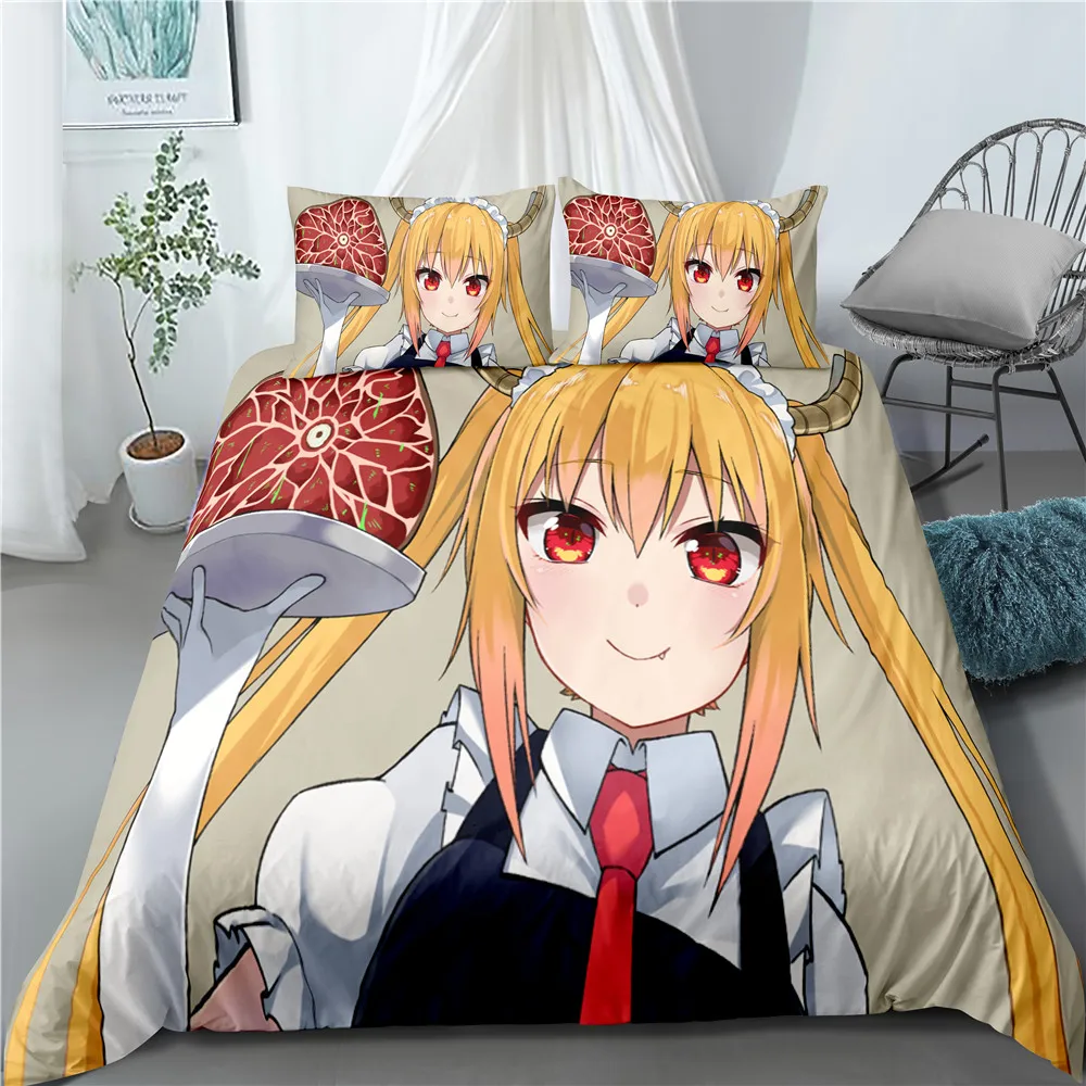 Роскошное домашнее постельное белье с рисунком аниме для девочек набор