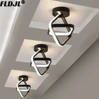 Светодиодная потолочная лампа для коридора, гардероба, черного и белого цвета, современный светильник для коридора, балкона, домашний декоративный светильник, светильник