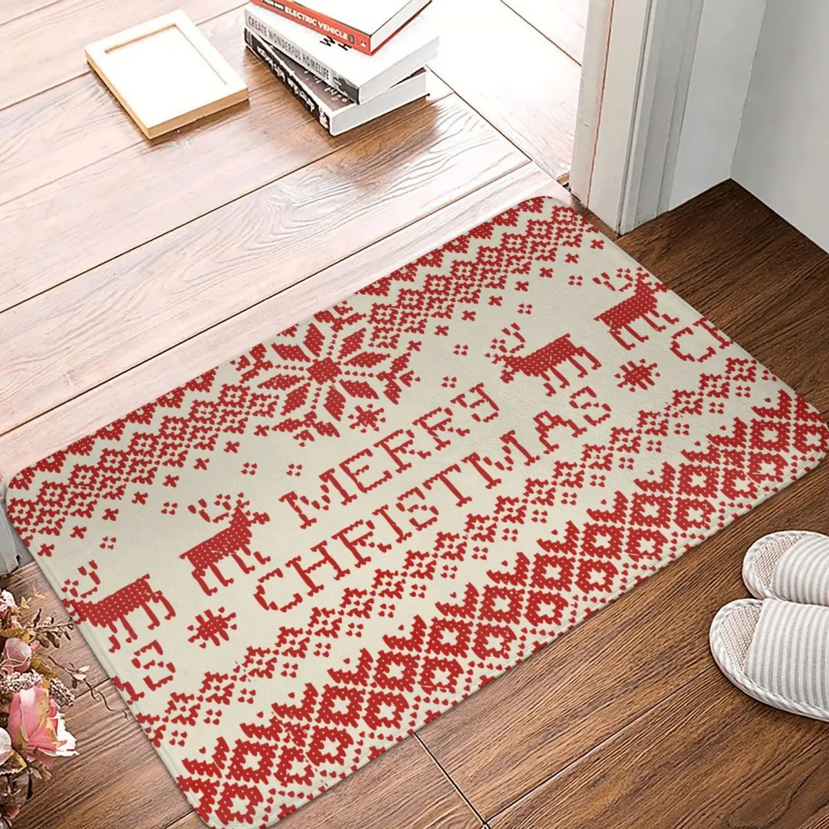 

Easy Merry-Christmas Design Polyester Doormat Rug carpet Mat Footpad Anti-slip AntiwearEntrance Kitchen Bedroom balcony Cartoon