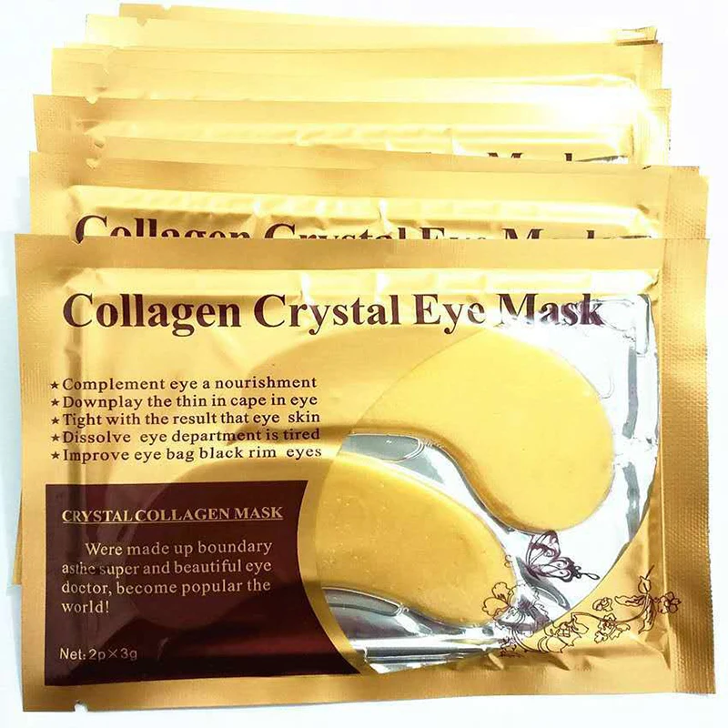 

50 Pcs Gold Collagen Eye Mask Seaweed Green Algae Eye Patches for Anti Age Bag Eye Treatment Dark Circles Skin Care