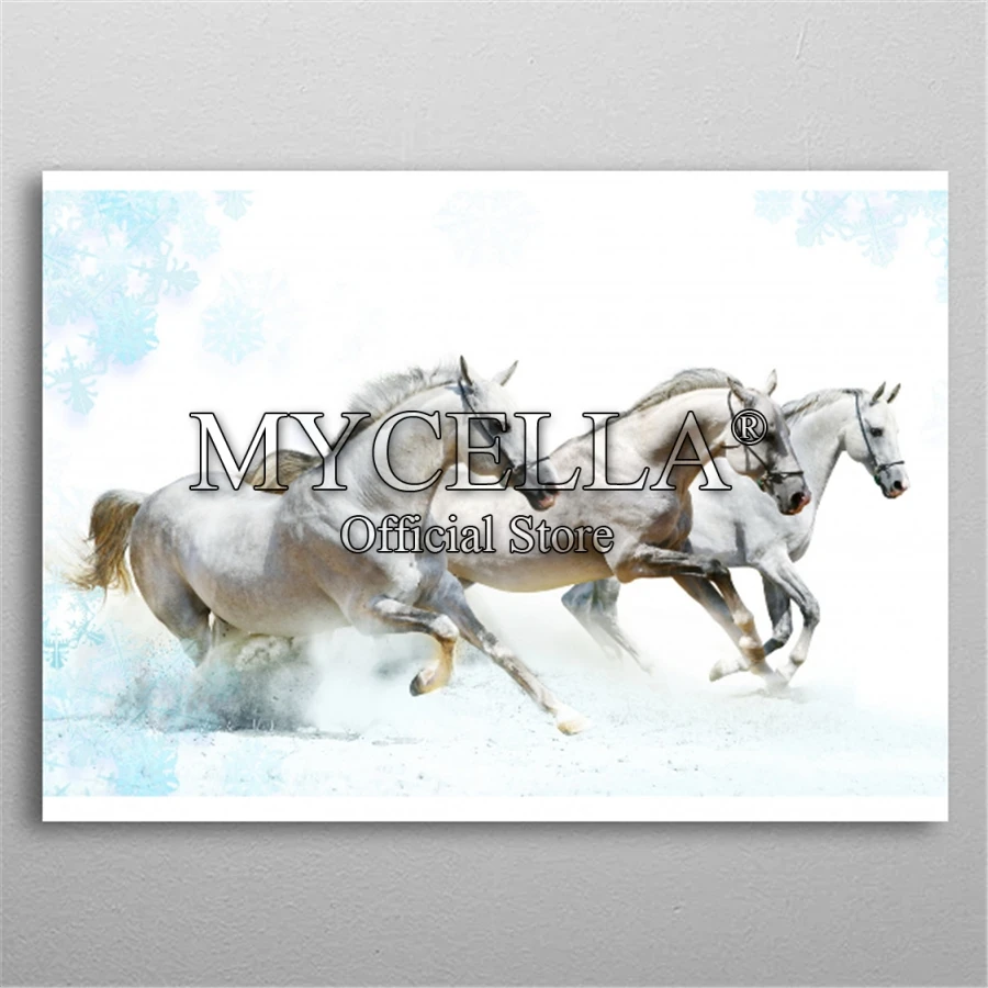 5D Diy алмазная живопись скачущие лошади Алмазная Вышивка Полный алмазные