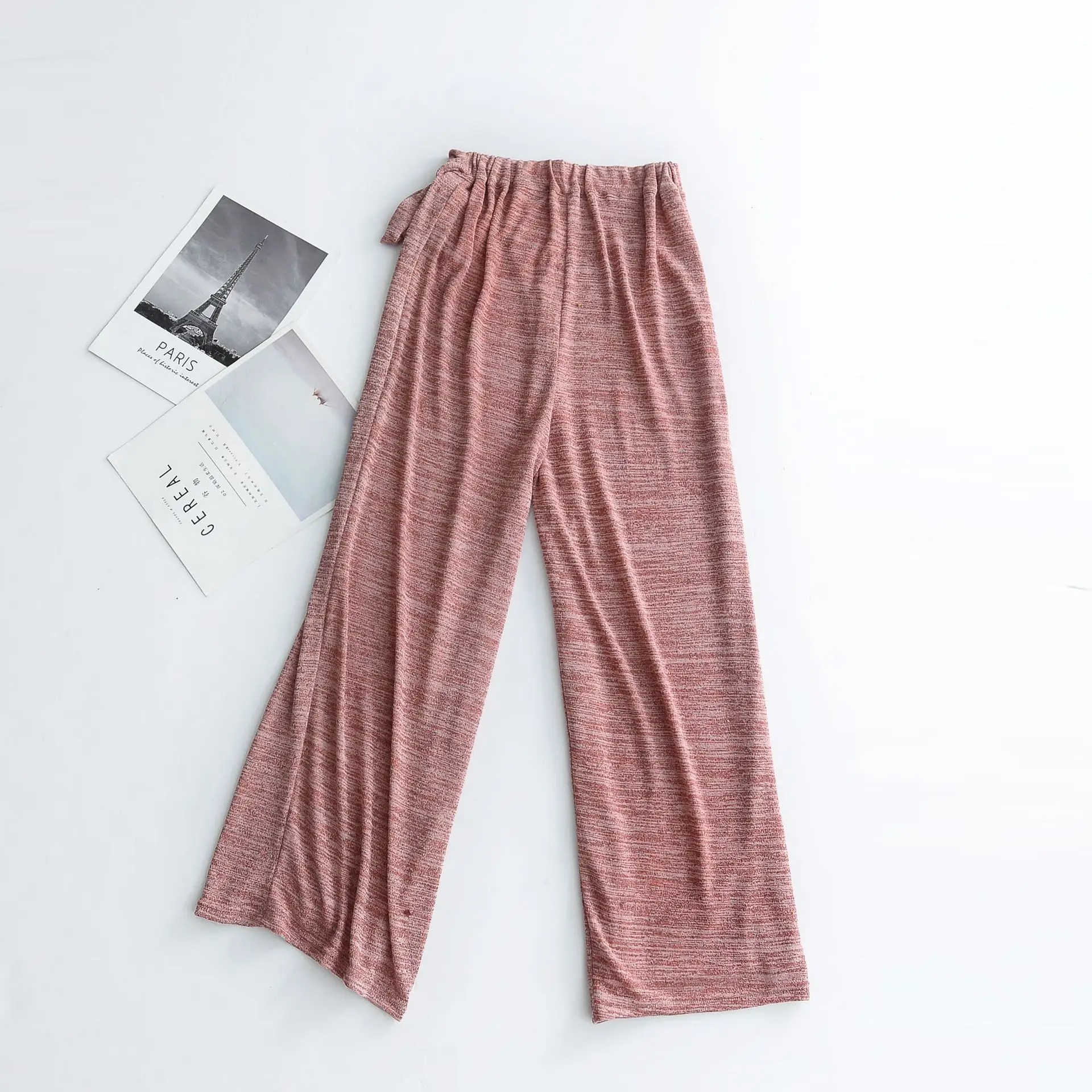 2019 новые осенние хлопковые Трикотажные Широкие леггинсы костюм женские пижамы