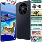 Смартфон Mate40 Pro +, 6000 мАч, 12 + 512 ГБ, 7,3 дюйма, Android