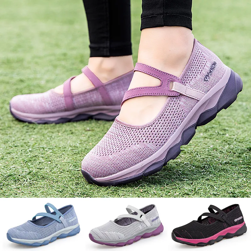 

Ladies Fashion Breathable Lightweight Sneaker Take A Walk Shoes Mom Soft Bottom Sports Shoes Women Sneakers Size36-41