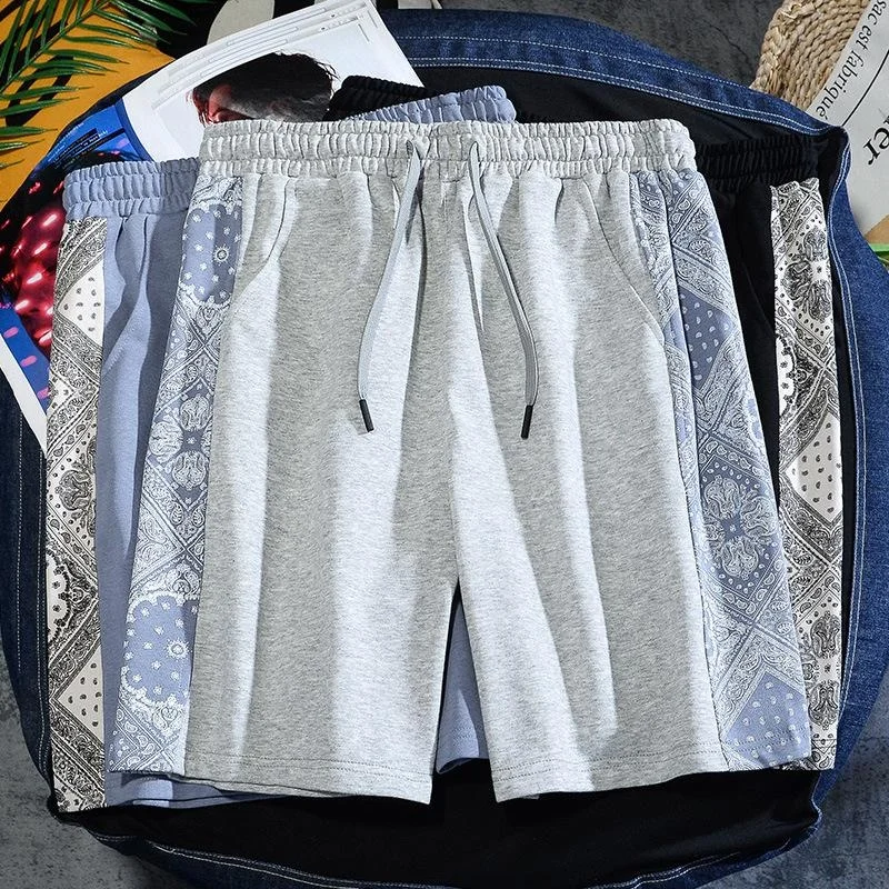 

Summer Casual Mens Pants Shorts Sports Running Stretch Straight Five-point Pants Pants Beach Pants All-match -40