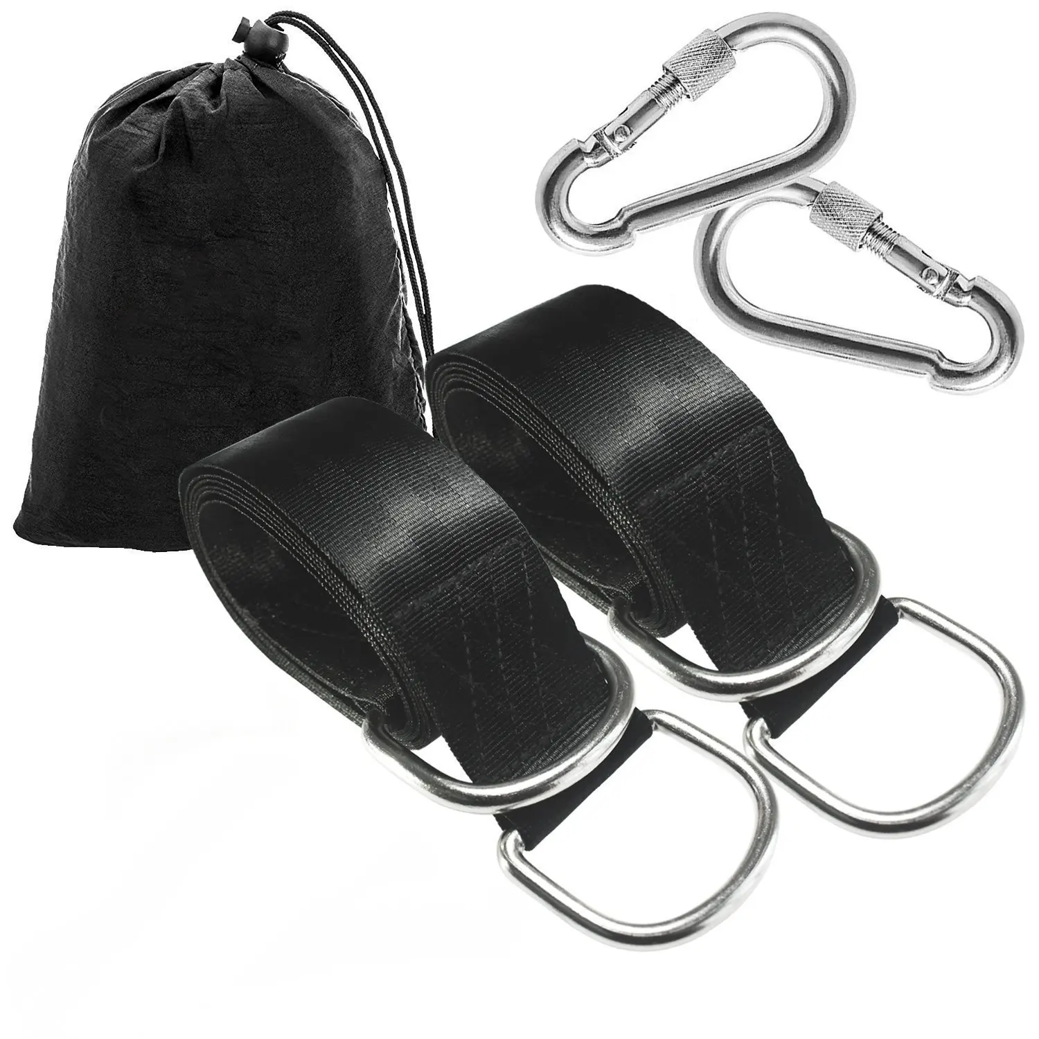 

Camping Extension Rope Hammock Straps Swing Nylon Outdoor Tactical Backpack Bag Strap Carabiner Outdoor Hiking Hanging Belt