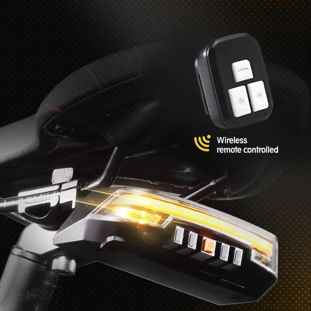 

Bicycle Turn Signal Wireless Remote Control Turn Signal Usb Charging Bicycle Riding Equipment Light Control Induction Taillight