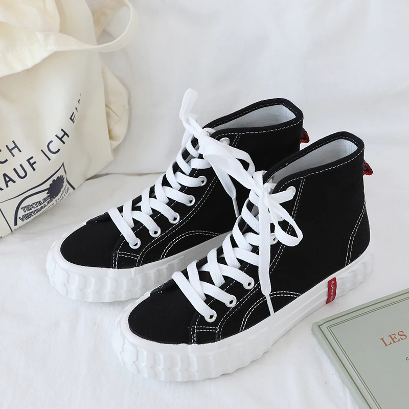 Дышащие кроссовки 2019 года Женские Повседневные высокие на шнуровке женская