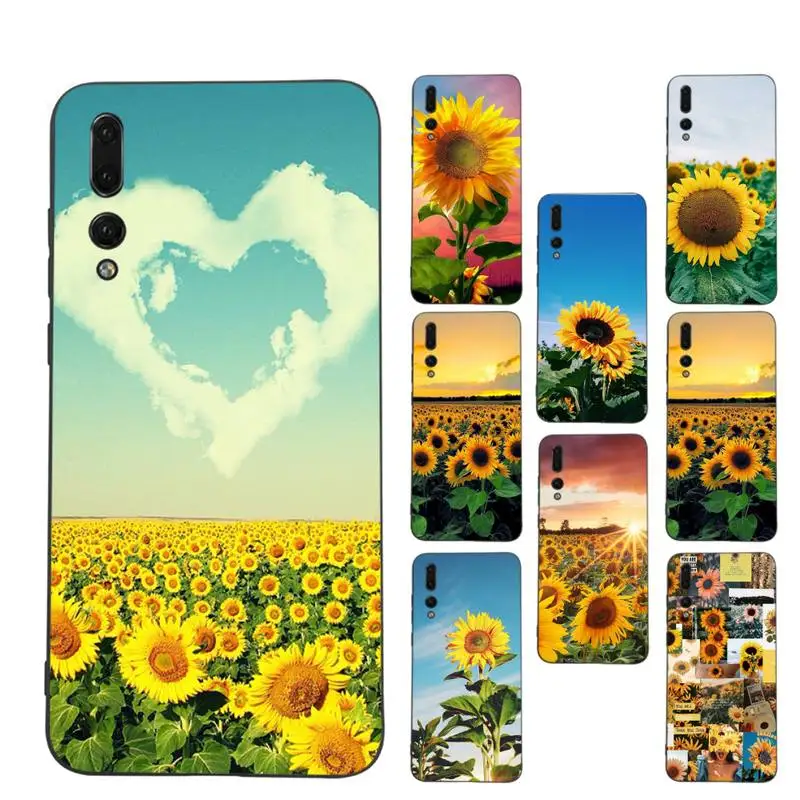 

Flower Sunflower Phone Case Soft Silicone Case For Huawei p 30lite p30 20pro p40lite P30 Capa