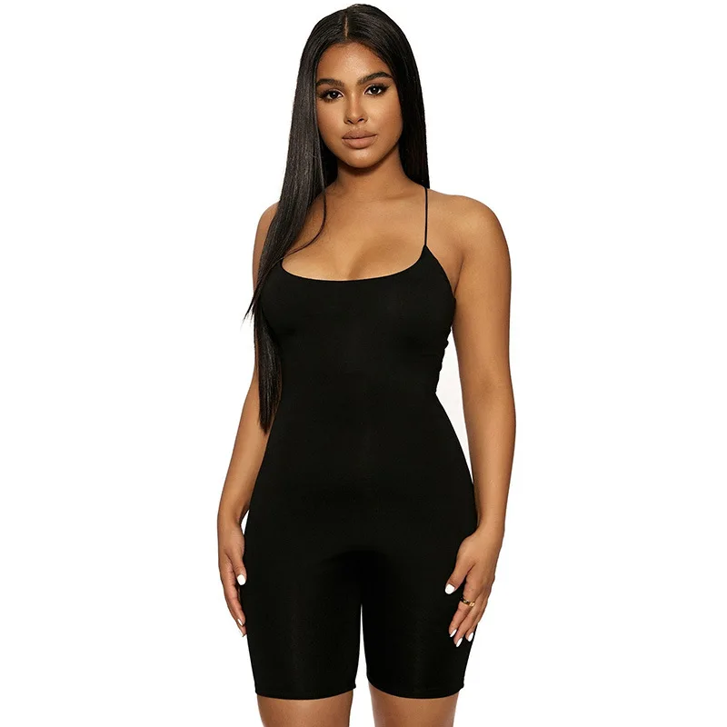 

New Sexy Women Summer Jumpsuit 2021 Suspenders Womens Rompers Backless Bodysuit Jumpsuits Clothes Romper Tops Woman Shorts