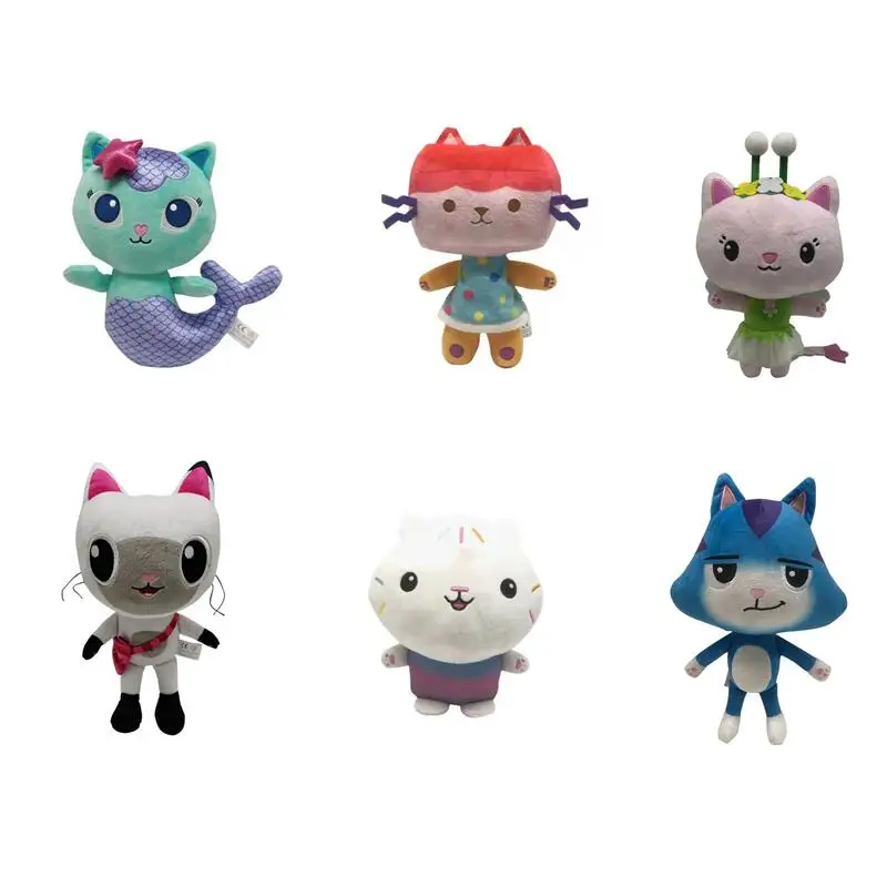 

25Cmnew Gabbys Dollhouse Anime Plush Toys Kawaii Room Decor Cute Stuffed Toys Birthday Present for Children Toyst for Girls