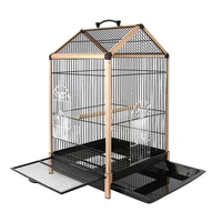 parrot house litter box set bird cage accessories standing stick wood pole indoor food holder feeding bowl hanging fence perches