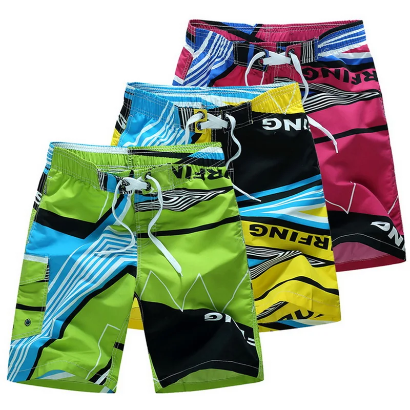 

2021 Men Beach Shorts Summer Swimming Trunks Male Swimwear Quick Dry Breathable Loose Print Elastic Casual Short Plus Size M-6XL