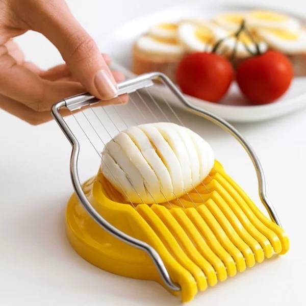

New Stainless Steel Boiled Egg Slicer Cutter Mushroom Tomato Kitchen Chopper handle wire boiled egg slicer kitchen tool