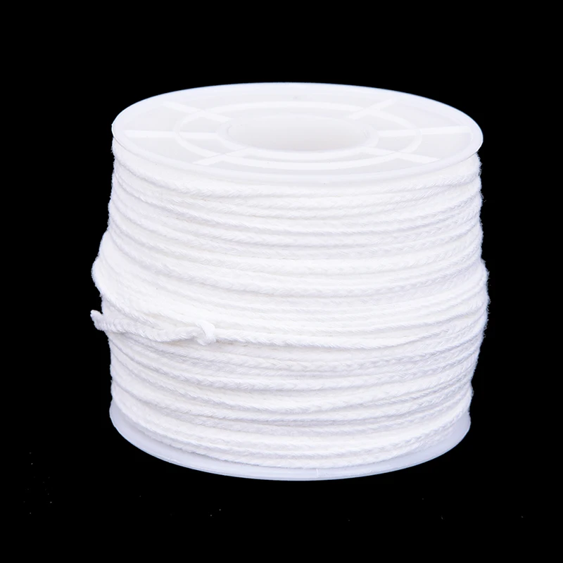 

61m X 2.5mm Spool Of Cotton Square Braid Candle Wicks Core For Candle Making