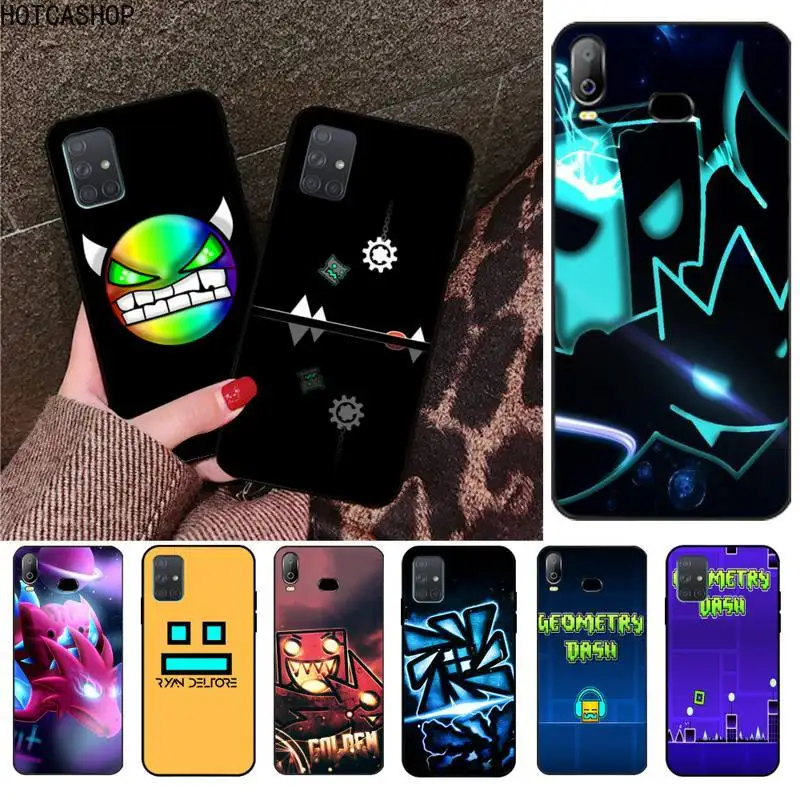 

Geometry Dash Phone Case For Samsung Galaxy A21S A01 A11 A31 A81 A10 A20E A30 A40 A50 A70 A80 A71 A51