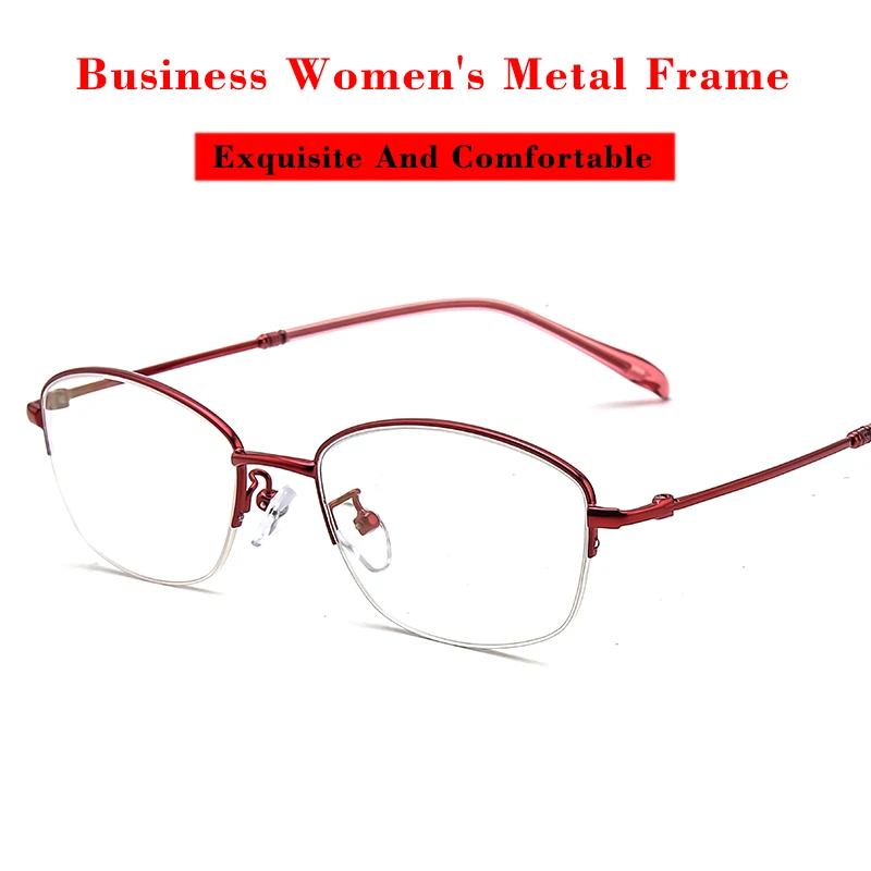 

2021 New Simple fashion Ultra Llight Women's Metal Frame Prescription Glasses Can Be Equipped With Myopia Presbyopia Degree