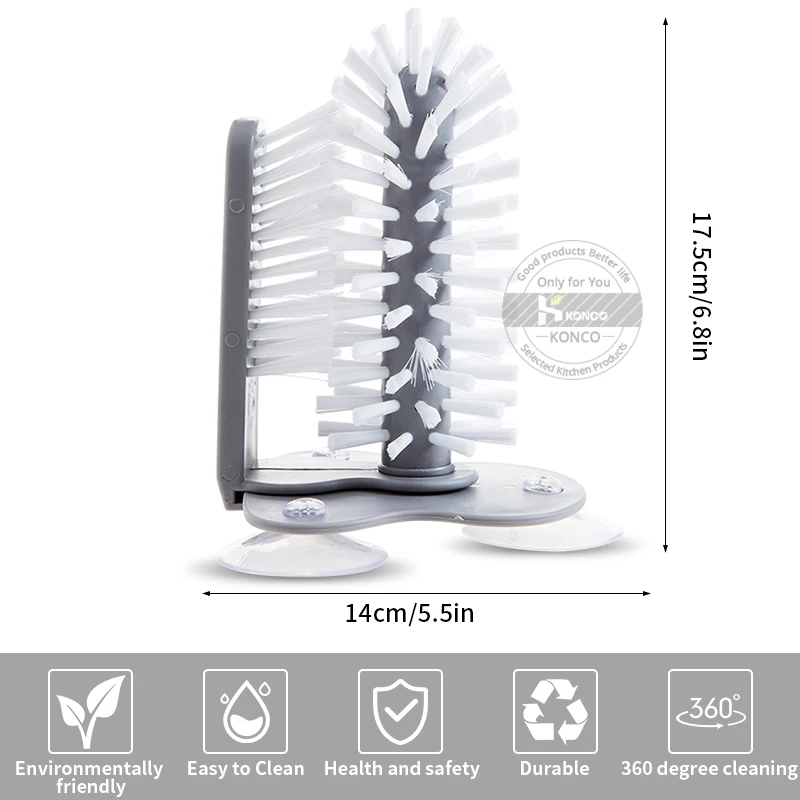 Konco креативная щетка для чистки стекла кухонные Бутылочки очистки кофе молока