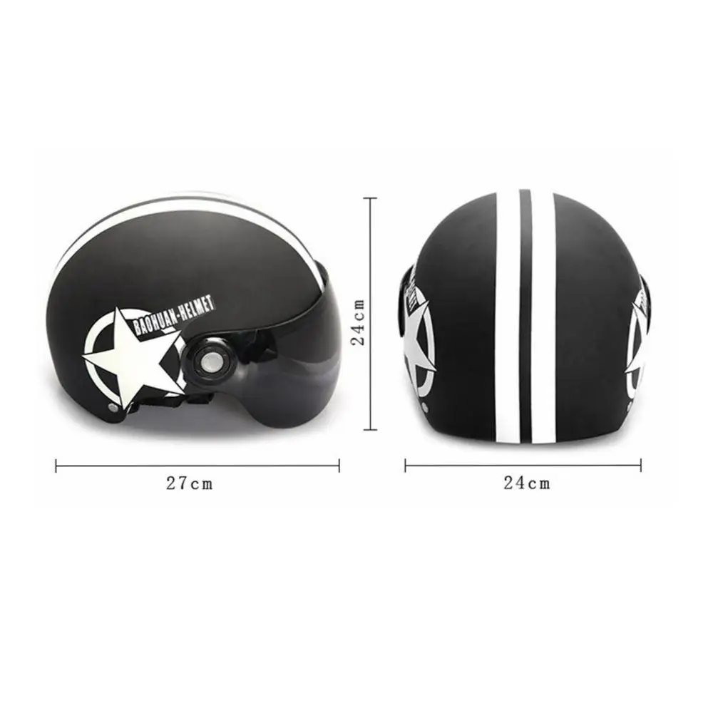 Мотоциклетный шлем половина 3/4 с выдвижной выпадающего солнцезащитный козырек