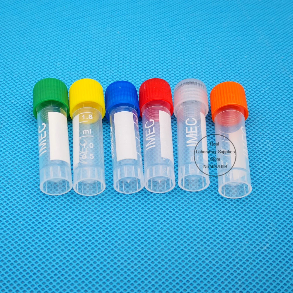 

100pieces plastic 1.8ml freezing tube + one piece 100 vents plastic Freezing tube storage box for experiment