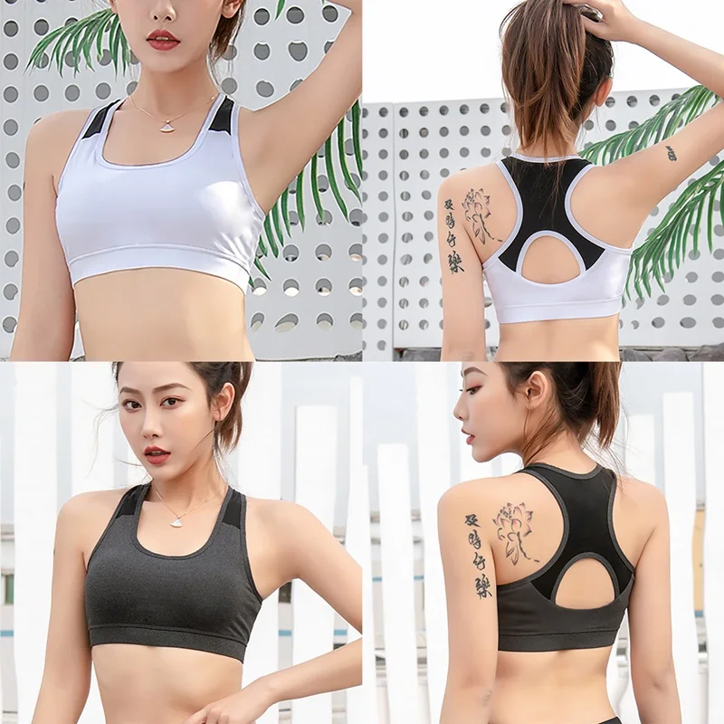 

Lady Breathable Sports Bra Absorb Sweat Shockproof Athletic Gym Running Fitness Yoga Sports Padded Sports Bra Top Tops