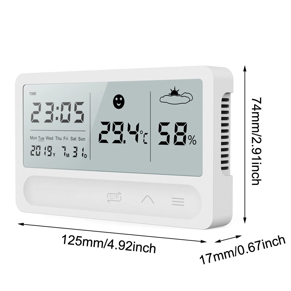 indoor room weather station lcd electronic temperature humidity meter digital thermometer hygrometer alarm clock dropshipping free global shipping