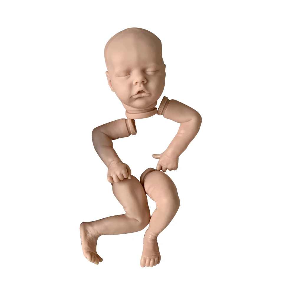 

17inch Reborn Doll Kit Premie Baby Size Twin B Soft Touch Toy Unfinished DIY Lifelike Unpainted Gift Real Cloth Body