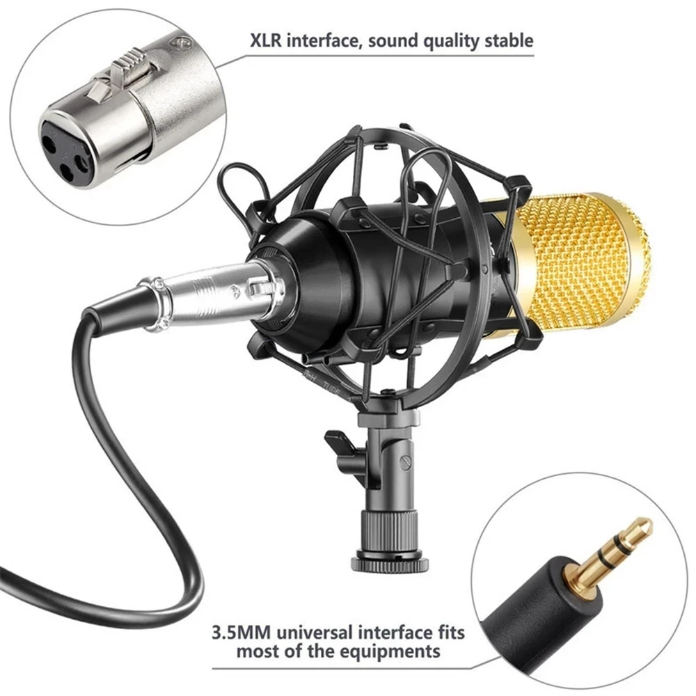 BM800 Microphone Sound Card pc Game Live Streaming dj Condenser Stand USB bluetooth karaoke Studio Recording Professional V8 V9 |