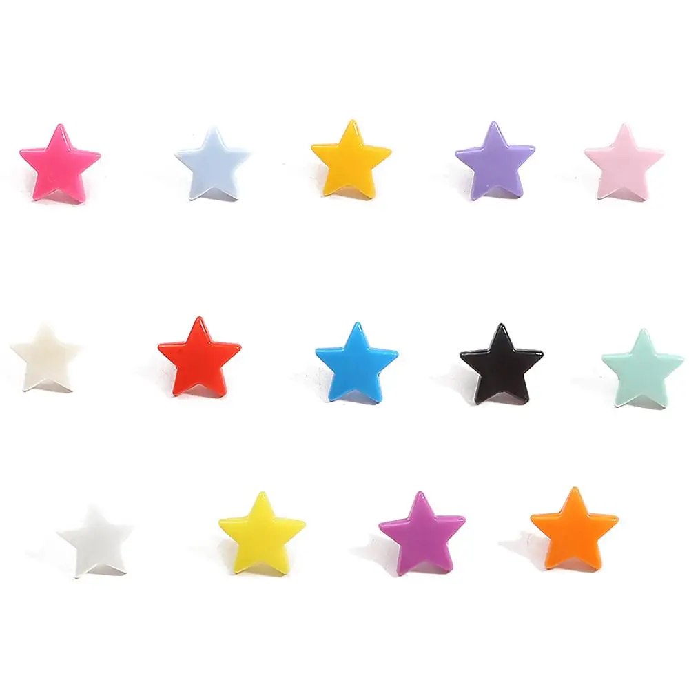 10/20set 12mm Multicolor Star Heart Shaped Plastic Snap Button Fastener Pliers Clothes Clips Garment Accessorie | Дом и сад