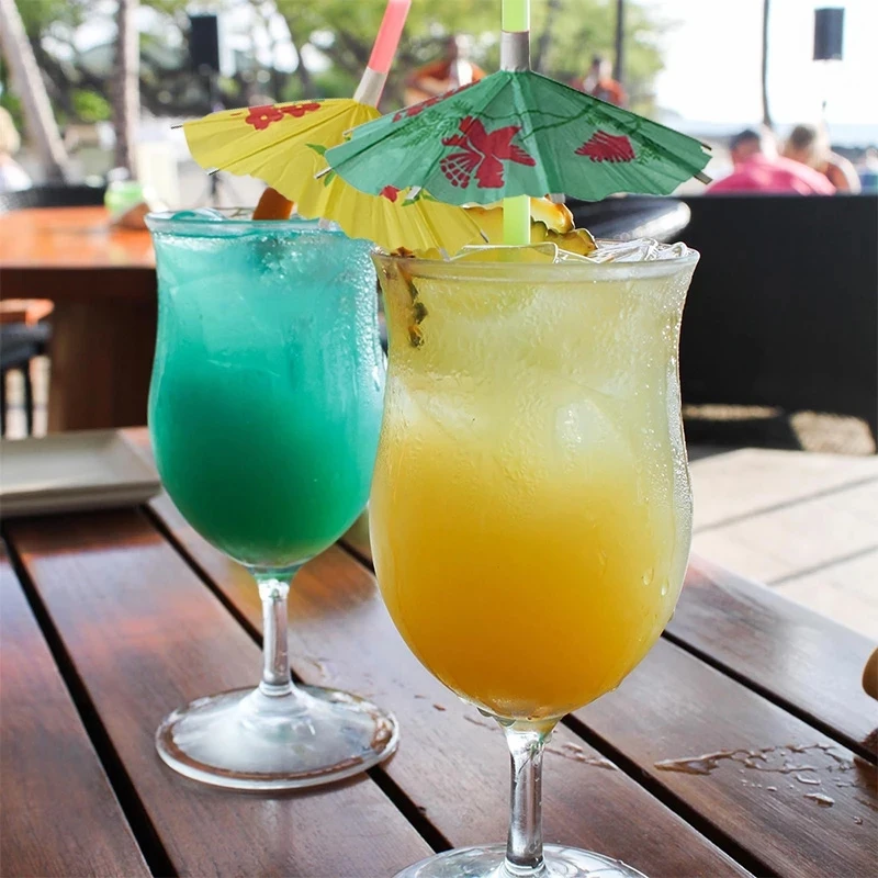 

50pcs/lot Umbrella Straws Hawaii Party Supplies Cocktail Juice Drinking Staws Birthday Wedding Pool Party Disposable Tableware