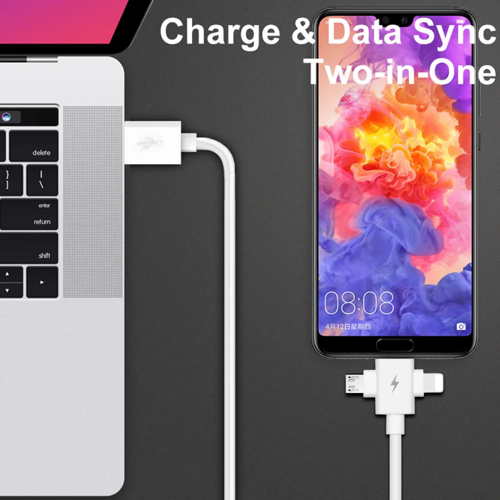 floveme 3a fast charging mobile phone data cable three in one for android type c apple charging cable for xiaomi huawei samsung free global shipping