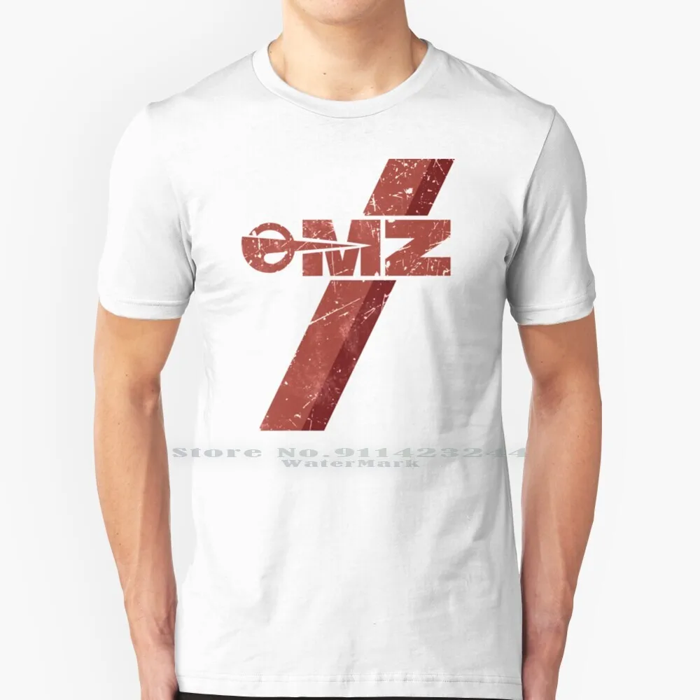 Винтажная Футболка Omz Mz World с изображением мотоцикла 100% хлопок винтажная