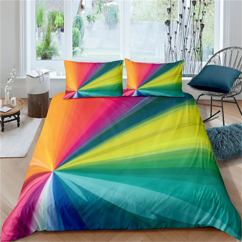 

3D Abstract Duvet Cover Set Colorful Bedding Set With Pillowcase Luxury Bed Set 2/3pcs For Home Textiles