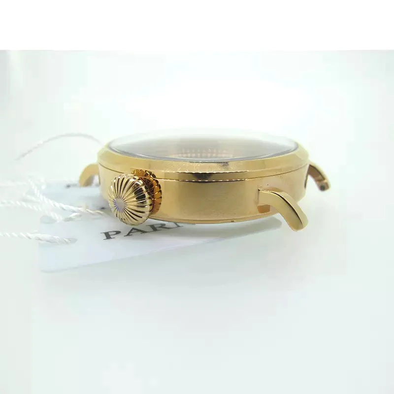 

46MM 316 Stainless Steel Sapphire Glass Rose Gold Man's Watch Cases Part Fit Eta6497/6498 St36 Manual Winding Movement