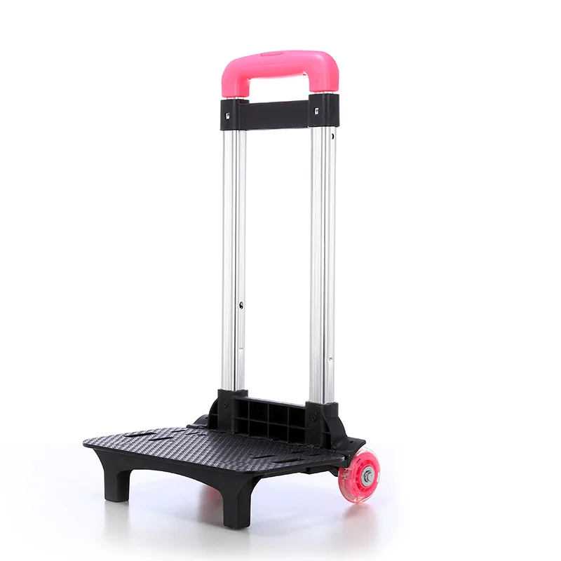 

Aluminum alloy Pull Rod Bracket Roll Cart Kid Trolley For Backpack And School Bag Luggage For Children 6 Wheels Expandable Rod
