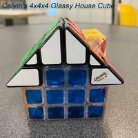 calvins 4x4x4 glassy house cube magic cube icy body neo professional speed twisty puzzle brain teasers educational toys