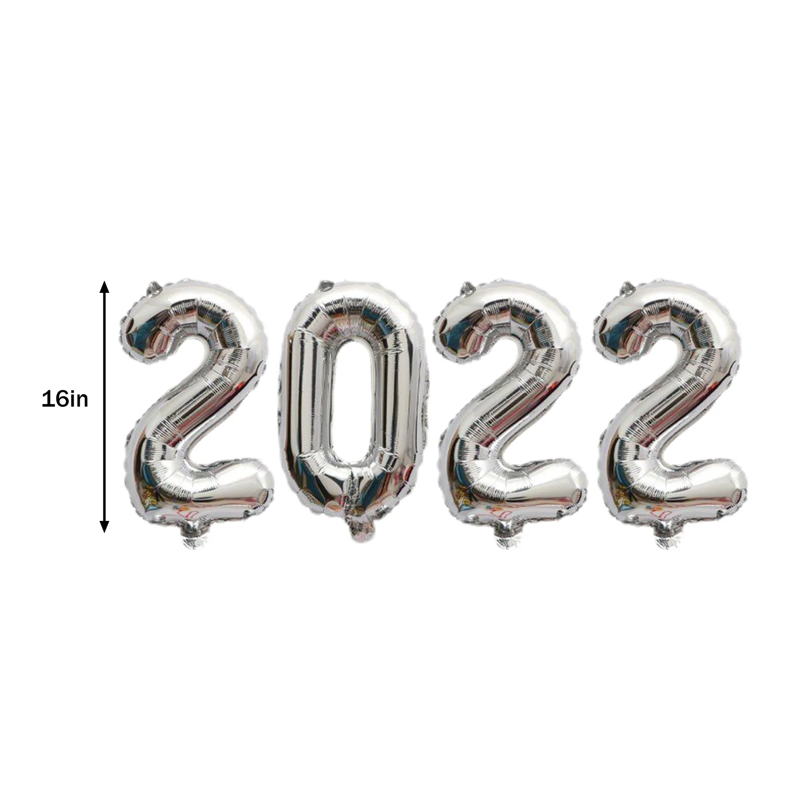 Золотистые/Серебристые 2022 шары по номерам 16 дюймов товары для новогодней