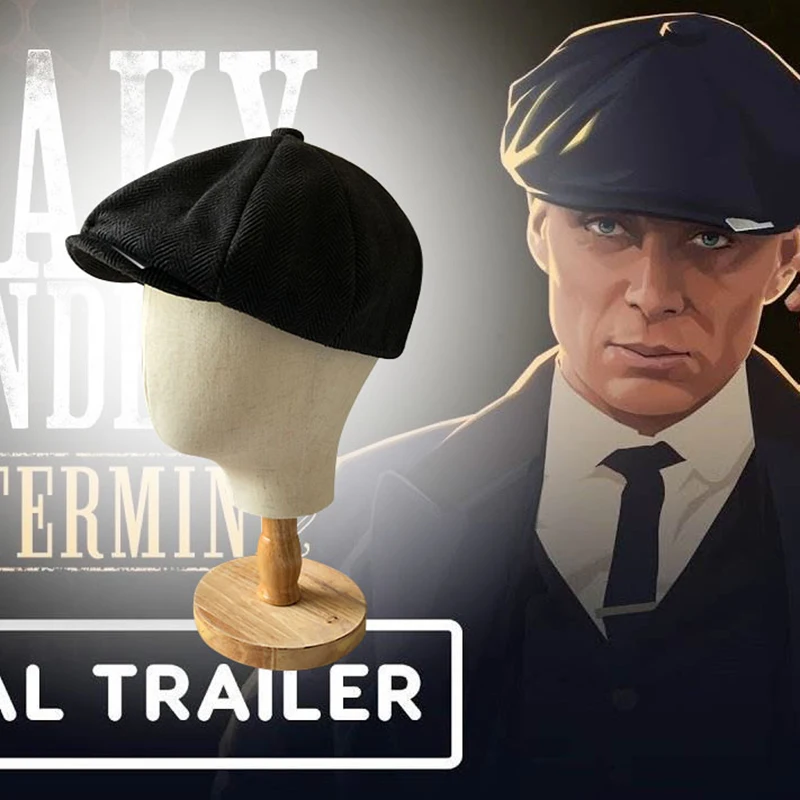 Для мужчин с закруглёнными краями и пуговицей сверху Шапки Томми Шелби Чехлы для