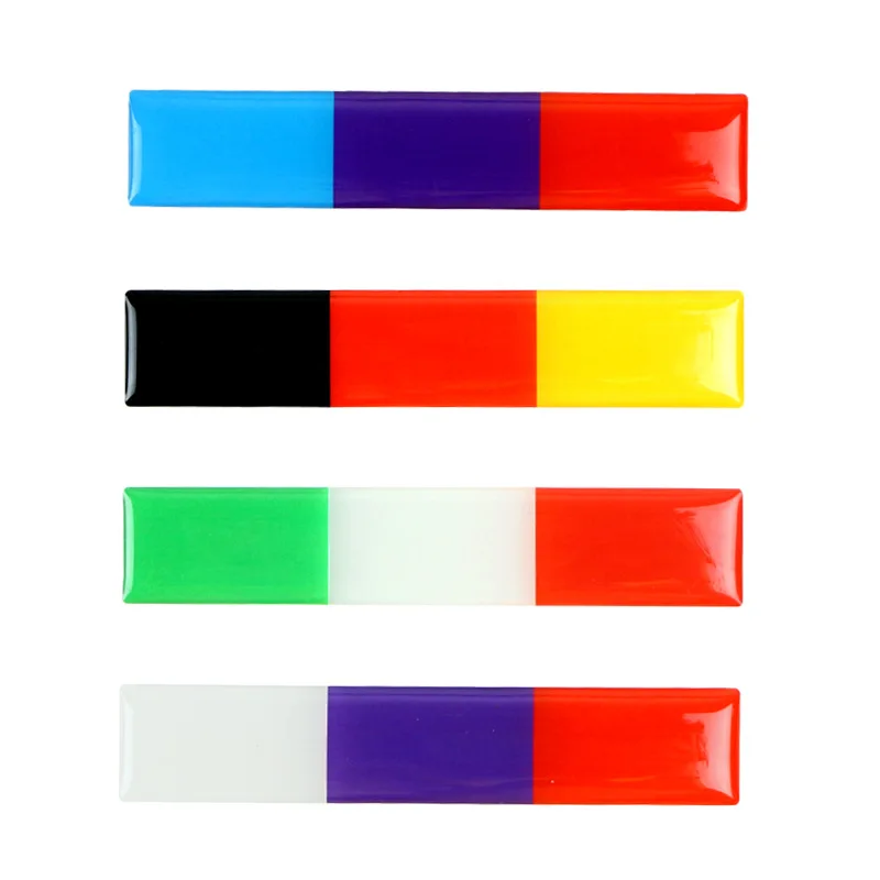 

10-100pcs 10x1.8cm decorative car styling adhesive Decal badge France Germany Russia Italy Flag car styling body badge sticker