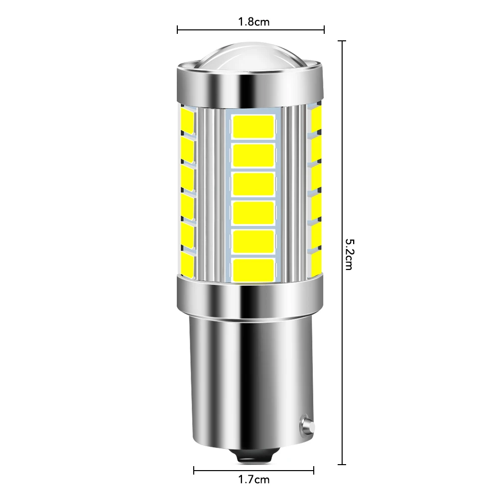 2x P21W Ba15S 1156 Bay15d Car LED Signal Bulb DRL Super Bright Fog Lamp Auto Tail Brake Reverse Parking Light 12V White | Автомобили и