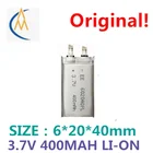 Литий-полимерная батарея 602040-400 мАч, электронная сканирующая машина с кодом температуры лба, аккумулятор пистолета 3,7 в